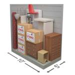 3D Model of a 5 by 10 Foot Storage Unit